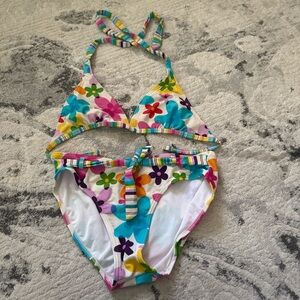 Justice Multicolor Floral Kids Bikini